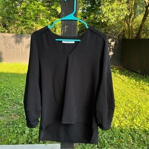 Amanda Uprichard New York- Black Long Sleeve Blouse